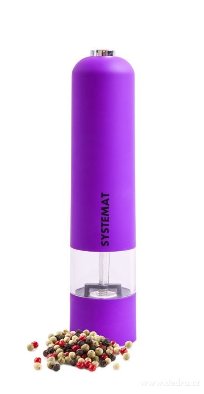 Dedra XXL elektrický mlýnek s LED osvětlením, fialový