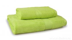 DEDRA BAMBOO osuška s elegantní bordurou jasně zelená
