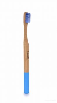 Dedra Zubní kartáček GoEco BAMBOO z bambusu s velmi měkkými štětinkami, modrý