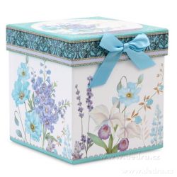 DEDRA Dárková sada čaj pro jednoho blue flowers, v krabičce