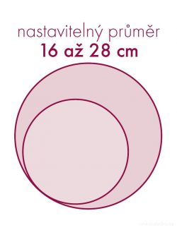 DEDRA Nastavitelná kulatá forma L z nerezové oceli , průměr 16 až 28 cm