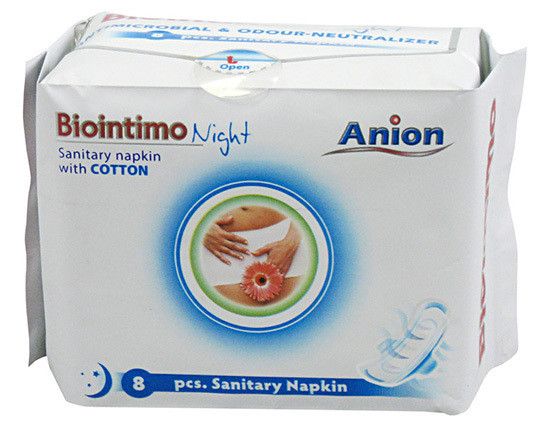 Anion BioIntimo dámské hygienické noční vložky 8ks BioIntimo Corporation - Denticare-Gate Kft -.