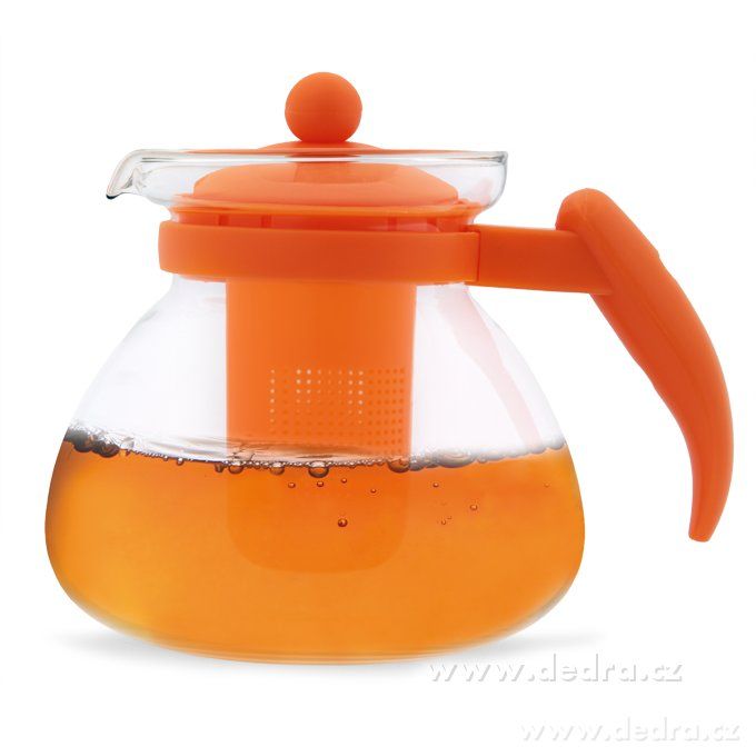 Dedra SKLENĚNÁ KONVICE, oranžová,1500 ml