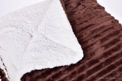 RELIEF LAGOON VELVET luxusní přikrývka dvouvrstvá 150x200cm, čokoládová