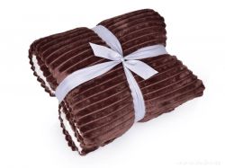 RELIEF LAGOON VELVET luxusní přikrývka dvouvrstvá 150x200cm, čokoládová