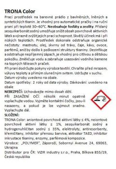 Trona prací prášek Color 1,5kg - universální bezfosfátový prací prášek na barevné prádlo. Polymer Ukrajina