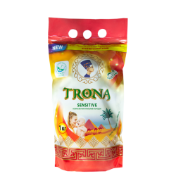 Trona prací prášek Sensitive 1kg - universální bezfosfátový prací prášek na dětské a jemné prádlo.