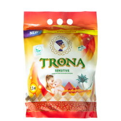 Trona prací prášek Sensitive 1,5kg - universální bezfosfátový prací prášek na dětské a jemné prádlo.