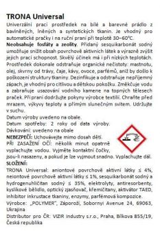 Trona prací prášek Universal 0,5kg - bezfosfátový prací prášek na bílé i barevné prádlo Polymer Ukrajina