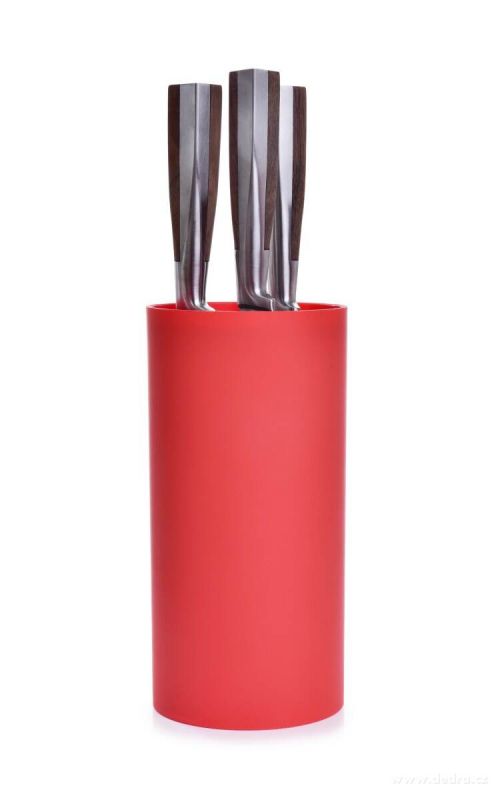 CARBONIT tyčinkový stojan na nože červený výška 22 cm