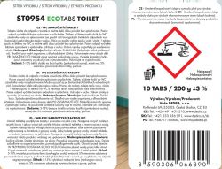 EKO samočisticí tablety do WC odpadu ECOTABS TOILET Vaše Dedra