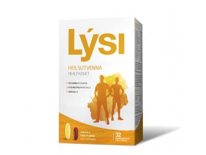 Rybí olej Lýsi - Omega-3 s multivitaminem 32 kapslí Omega-3 a 32 kapslí multivitaminu doplněk stravy vhodný pro každodenní užívání ideální pro zvýšení vitality, lepší zotavení a sportovních aktivity