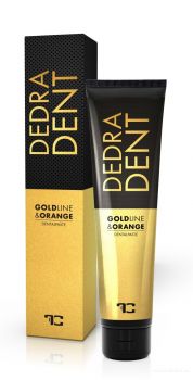 DEDRA DENT přírodní zubní pasta GOLDLINE&ORANGE se zlatem, složkou KALIDENT® a silicemi z hřebíčku, pomeranče a máty