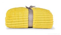 DEDRA oboustranná 2 dílná ložní souprava ROYAL LAGOON VELVET, banánová