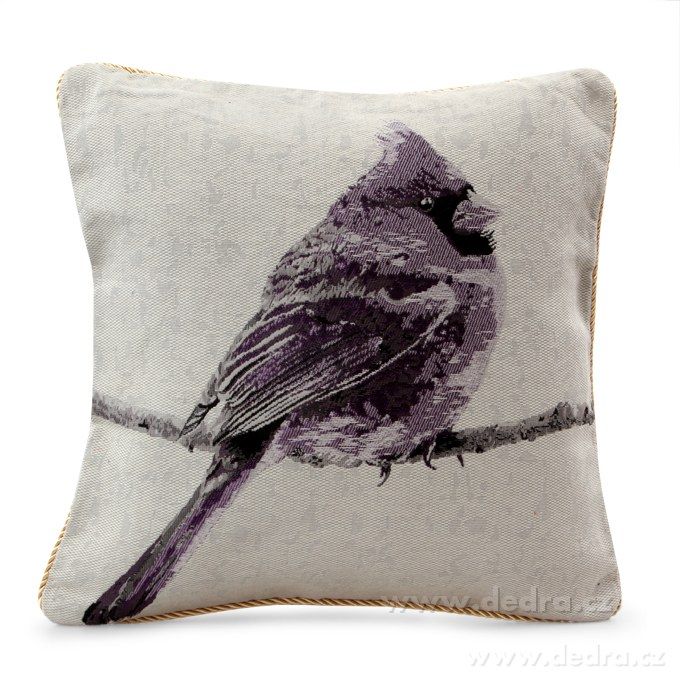 GOBELINO potah na polštář oboustranný, violet bird