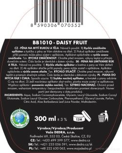 Pěnové mýdlo na ruce i tělo s veselým napěňovačem DAISY FRUIT 300ml