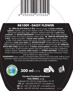 Pěnové mýdlo na ruce i tělo s veselým napěňovačem DAISY FLOWER 300ml