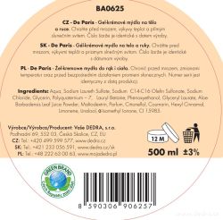 Bublino DE PARIS, tekuté mýdlo na tělo a ruce, bez pumpičky, 500ml