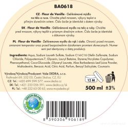 Bublino FLEUR DE VANILLE, tekuté mýdlo na tělo a ruce, bez pumpičky, 500 ml Vaše Dedra