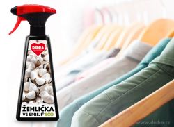 ECO žehlička ve spreji® WHITE COTTON na vyrovnání skladů a záhybů na oblečení 500ml