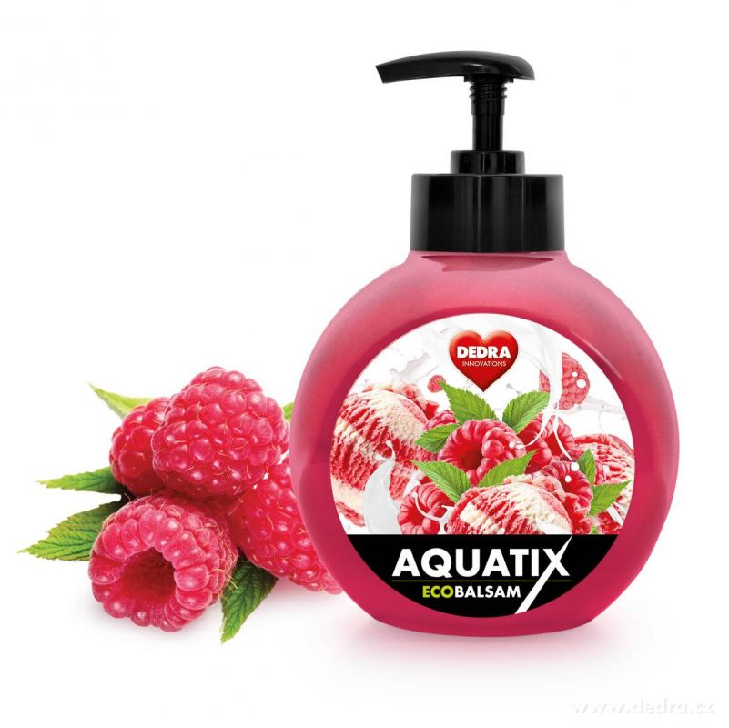 EKO koncentrát AQUATIX® na ruční mytí nádobí 500ml maliny se smetanou