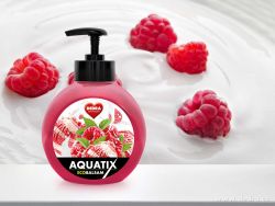 EKO koncentrát AQUATIX® na ruční mytí nádobí 500ml maliny se smetanou