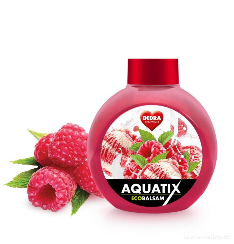 EKO koncentrát AQUATIX® na ruční mytí nádobí 500ml maliny se smetanou, náhradní náplň