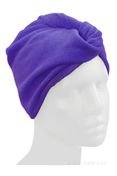 DEDRA - Ručník turban na mokré vlasy - levandulový